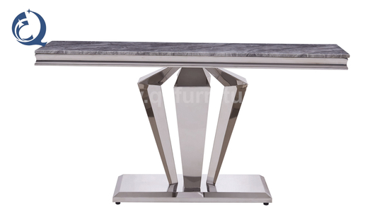 OEM 140x45x75cm Metal Marble Top Console Table For Living Room
