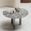 20mm Thick Sintered Stone Dining Table 180cm Silver Stainless Steel