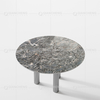 20mm Thick Sintered Stone Dining Table 180cm Silver Stainless Steel