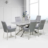 Home Furniture Marble Top Stainless Steel Dining Table 78inchx40inchx30inch