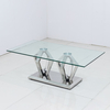 Rectangle Glass Top Home Coffee Table With Stainless Steel Leg Rectangle Glass Top Home Coffee Table With Stainless Steel Leg