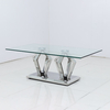 Rectangle Glass Top Home Coffee Table With Stainless Steel Leg Rectangle Glass Top Home Coffee Table With Stainless Steel Leg