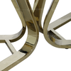 Rose Gold OEM Luxury Marble Dining Table 6 Seater Naturally hard wearing