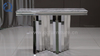 Modern 51kg SS Console Table 160cmx45cmx75cm Canada Style Glass top
