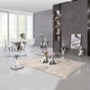 Modern 51kg SS Console Table 160cmx45cmx75cm Canada Style Glass top
