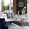 Modern 51kg SS Console Table 160cmx45cmx75cm Canada Style Glass top