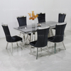 Luxury Modern 200cm Grey Marble Top Dining Table 78inchx39inchx30inch