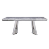 Luxury Modern 200cm Grey Marble Top Dining Table 78inchx39inchx30inch