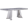 Luxury Modern 200cm Grey Marble Top Dining Table 78inchx39inchx30inch