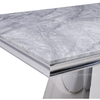 Luxury Modern 200cm Grey Marble Top Dining Table 78inchx39inchx30inch