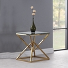 50cmx50cmx55cm Stainless Steel Side Tables For Living Room with Glass Top