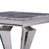 Mirror Silver 60cmx60cmx55cm Stainless Steel Side Tables Marble Top Square Shape