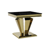 Mirror Silver 60cmx60cmx55cm Stainless Steel Side Tables Marble Top Square Shape