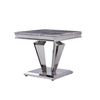 Mirror Silver 60cmx60cmx55cm Stainless Steel Side Tables Marble Top Square Shape