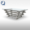 Clear Stainless Steel Square Glass Coffee Table Chrome Finished Clear Stainless Steel Square Glass Coffee Table Chrome Finished