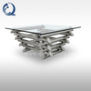 Clear Stainless Steel Square Glass Coffee Table Chrome Finished Clear Stainless Steel Square Glass Coffee Table Chrome Finished