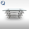 Clear Stainless Steel Square Glass Coffee Table Chrome Finished Clear Stainless Steel Square Glass Coffee Table Chrome Finished