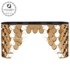 Qiancheng Glass Top SS Console Table gold stainless steel legs Qiancheng Glass Top SS Console Table gold stainless steel legs