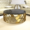 Round Dia 100cmx45cm  SS Coffee Table for Italian Contemporary Living Room