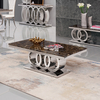 130x70x45cm SS Coffee Table 20mm Marble Top Living Room Tables 130x70x45cm SS Coffee Table 20mm Marble Top Living Room Tables