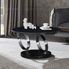 Extendable 0.17CBM Modern Coffee Table With Glass Top Living Room Furniture