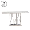160x45x85cm 0.3cbm Stainless Steel Console Table With Marble Top 20mm 160x45x85cm 0.3cbm Stainless Steel Console Table With Marble Top 20mm