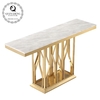 160x45x85cm 0.3cbm Stainless Steel Console Table With Marble Top 20mm 160x45x85cm 0.3cbm Stainless Steel Console Table With Marble Top 20mm