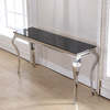Qiancheng Marble Top SS Console Table 63x18x34inch Smooth Edge Qiancheng Marble Top SS Console Table 63x18x34inch Smooth Edge