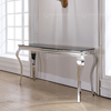 Qiancheng Marble Top SS Console Table 63x18x34inch Smooth Edge Qiancheng Marble Top SS Console Table 63x18x34inch Smooth Edge
