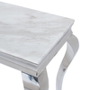 Qiancheng Marble Top SS Console Table 63x18x34inch Smooth Edge Qiancheng Marble Top SS Console Table 63x18x34inch Smooth Edge