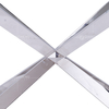 Qiancheng Glass Transparent Console Table Mirrored Chrome Stainless Steel Sofa Table