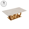 Italian Style Length 130cm Square Marble Coffee Table Stable Stainless Steel Frame Italian Style Length 130cm Square Marble Coffee Table Stable Stainless Steel Frame