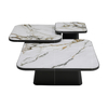 Three In One 120x60x36cm Square Stone Top Coffee Table Wrought Iron Square Table Three In One 120x60x36cm Square Stone Top Coffee Table Wrought Iron Square Table