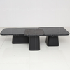 Three In One 120x60x36cm Square Stone Top Coffee Table Wrought Iron Square Table Three In One 120x60x36cm Square Stone Top Coffee Table Wrought Iron Square Table