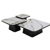 Three In One 120x60x36cm Square Stone Top Coffee Table Wrought Iron Square Table Three In One 120x60x36cm Square Stone Top Coffee Table Wrought Iron Square Table