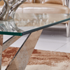Height 18inch Glass Top Center Table Modern Stainless Steel Coffee Table Height 18inch Glass Top Center Table Modern Stainless Steel Coffee Table