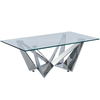 Height 18inch Glass Top Center Table Modern Stainless Steel Coffee Table Height 18inch Glass Top Center Table Modern Stainless Steel Coffee Table