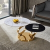 Home Office 0.16cbm SS Coffee Table Gold Base Sinter Stone top Home Office 0.16cbm SS Coffee Table Gold Base Sinter Stone top