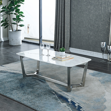 Marble 20mm White Granite Top Coffee Table Retangular Shape Home Furniture