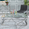 Rectangle 130x70x45cm SS Coffee Table Scratch Resistance Tempered Glass Top Rectangle 130x70x45cm SS Coffee Table Scratch Resistance Tempered Glass Top