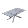 0.25CBM Modern Sofa Center Table 12mm Stainless Steel Coffee Table With Glass Top