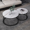 Round Marble 99kg SS Coffee Table Dia 95cm X Height 40cm Modern Furniture