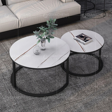 Round Marble 99kg SS Coffee Table Dia 95cm X Height 40cm Modern Furniture