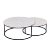 Round Marble 99kg SS Coffee Table Dia 95cm X Height 40cm Modern Furniture