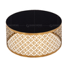 Round Black Dia 95cmx40cm SS Coffee Table Glass Top Stainless Steel base Round Black Dia 95cmx40cm SS Coffee Table Glass Top Stainless Steel base
