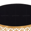 Round Black Dia 95cmx40cm SS Coffee Table Glass Top Stainless Steel base Round Black Dia 95cmx40cm SS Coffee Table Glass Top Stainless Steel base