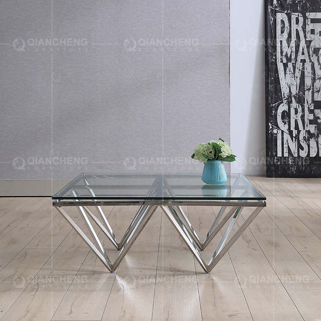 Luxury 0.5m3 SS Coffee Table 100x100x40cm High Temperature Resistance