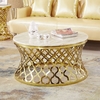 Modern Style Dia 90cm SS Coffee Table Round Shape Golden frame