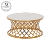 Modern Style Dia 90cm SS Coffee Table Round Shape Golden frame