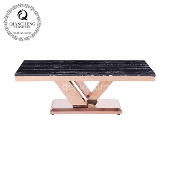 0.2CBM 78kg Marble Top Center Table No Folded Rose Gold Legs